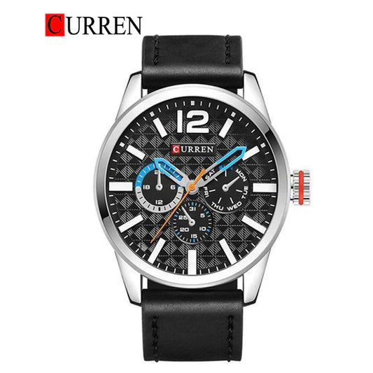 CURREN WATCHES CURREN Original Brand Leather Straps Wrist Watch For Men With Brand (Box & Bag)-8247